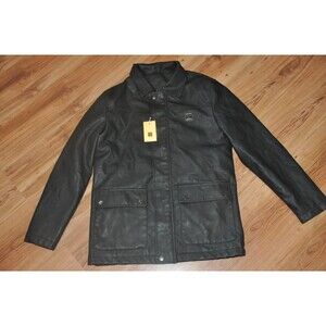 NWT AC DI MILANO Black Faux Leather Jacket, Last Collection, Long Jacket, Mens L